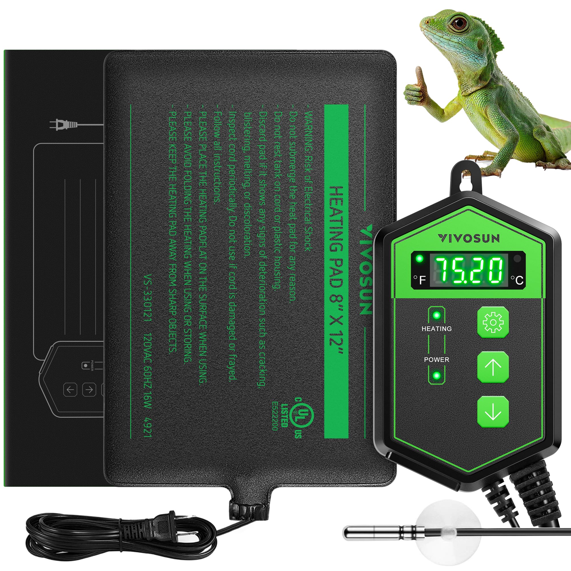 bumi1228 ヒートマット Amazon.com : VIVOSUN Reptile Heating Pad 8x12 Inch with